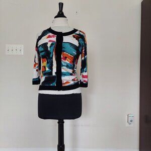 Joseph A cardigan. Size PM. 75% Rayon, 25% Nylon.